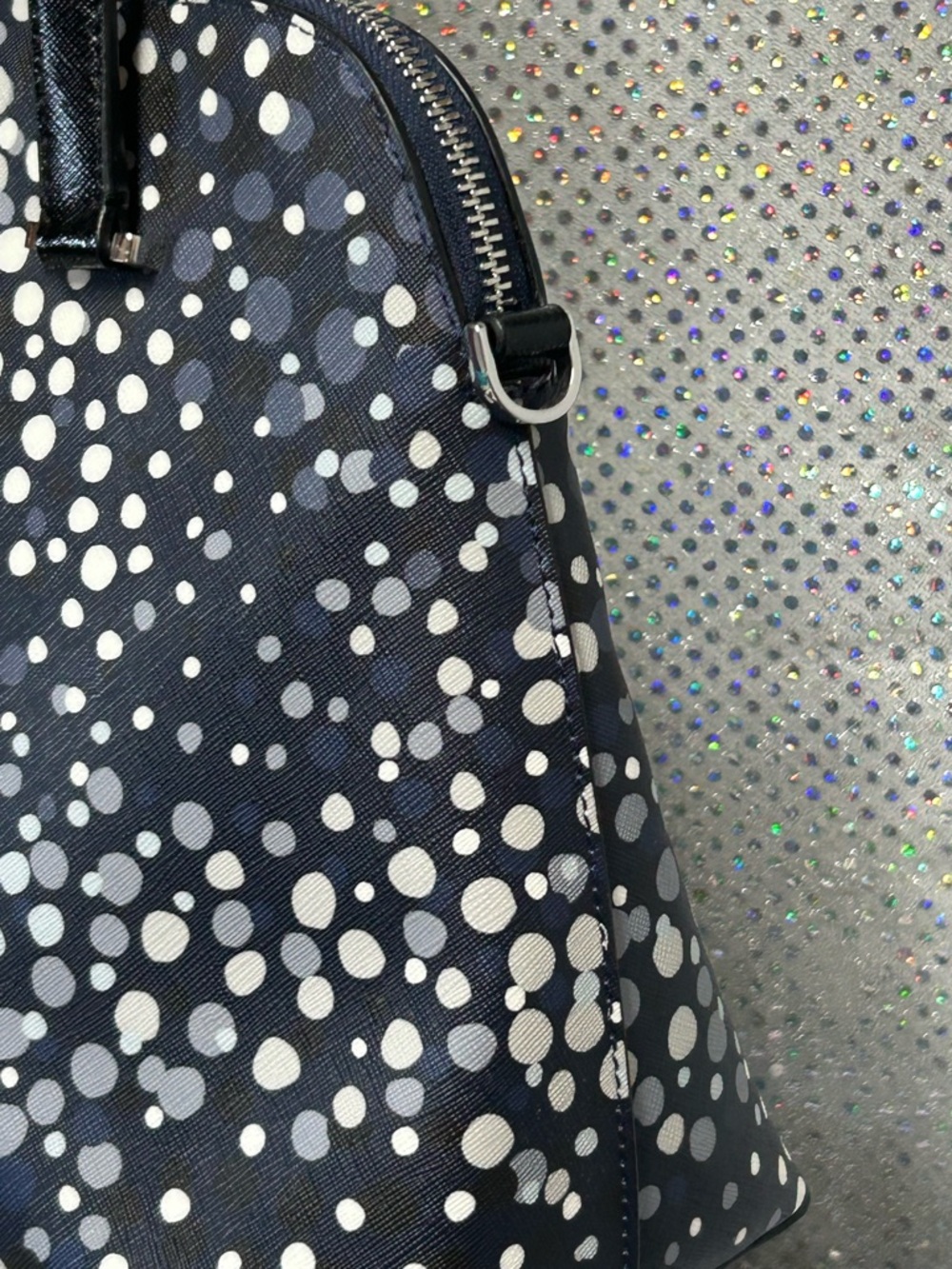 kate spade New York Maise Sairee Dot Dome Satchel Approx. 12.5 x 9.5 x 5 - Picture 4 of 16